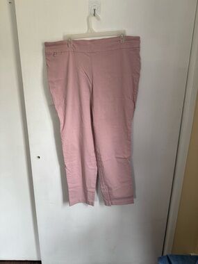 Blush Pink Straight Leg Pants-Avenue